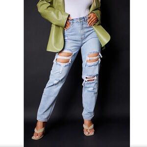 PLT Mom Ripped Jeans